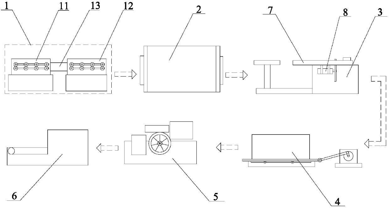 Automatic machining production line device for bamboo toothpicks