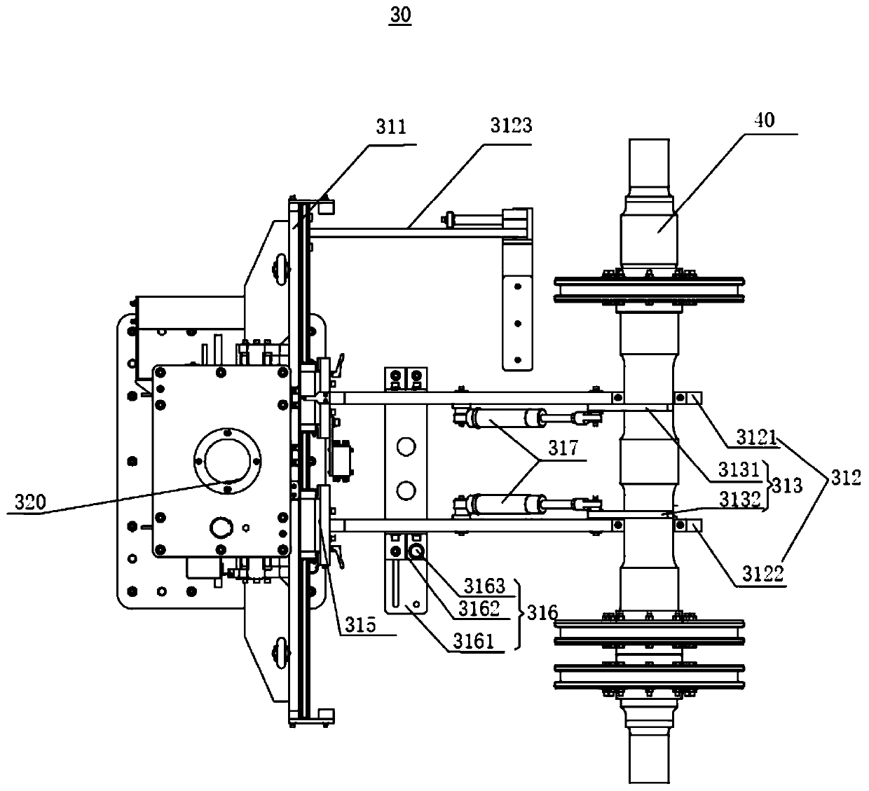 Wheel pair pre-assembling equipment and wheel pair pre-assembling system