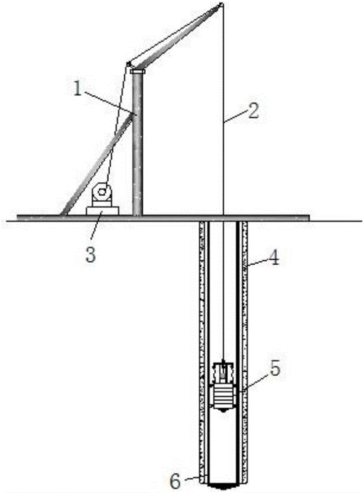 Deep hole transfer function test system and test method thereof