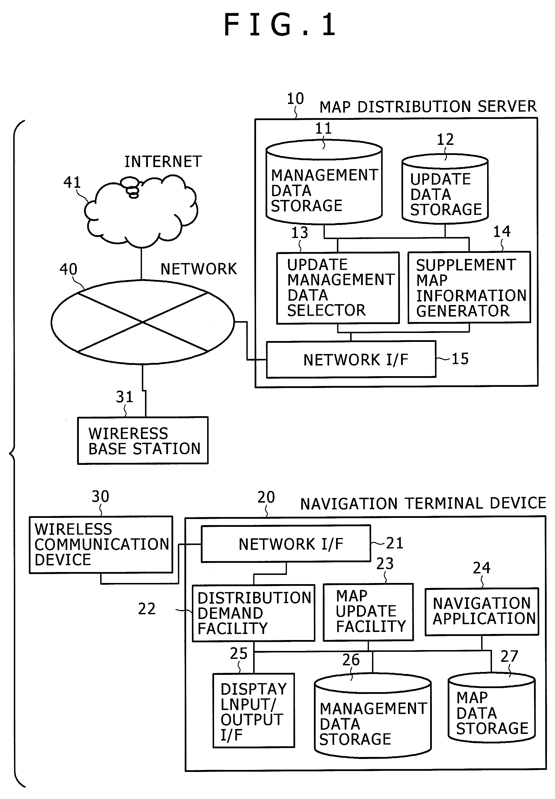 Map Data Delivering Device, Communication Terminal, and Map Delivering Method