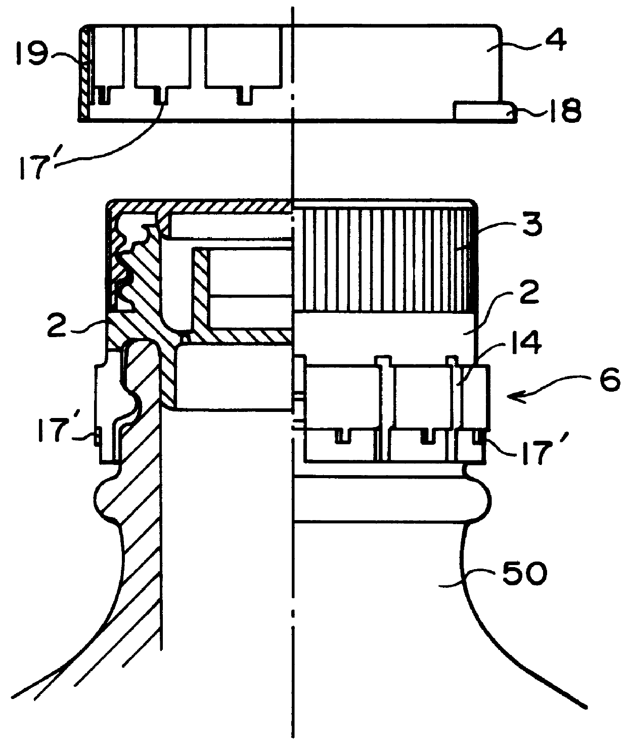 Cap separable from bottle at the time of disposal