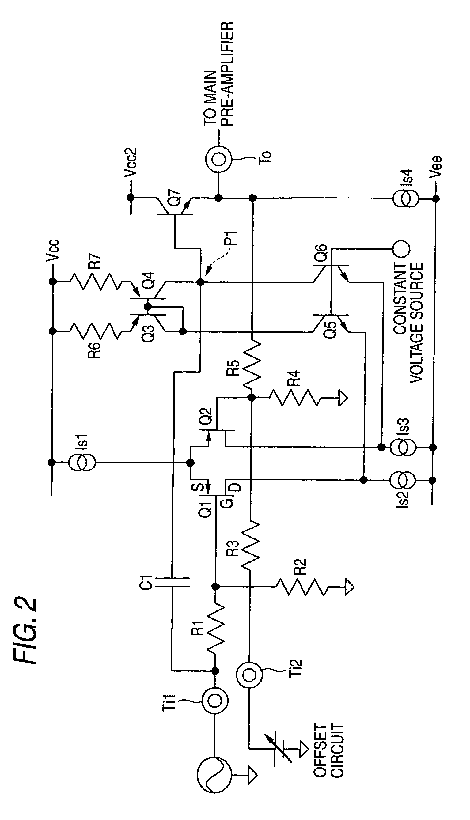 Differential amplification input circuit