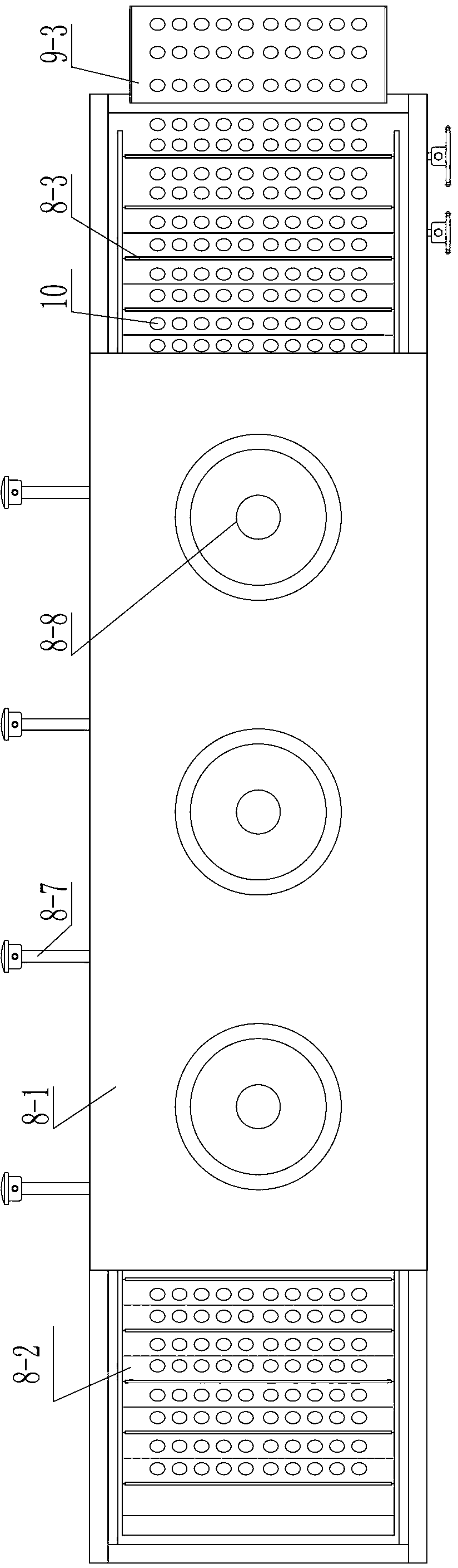 Continuous egg product baking manufacturing machine