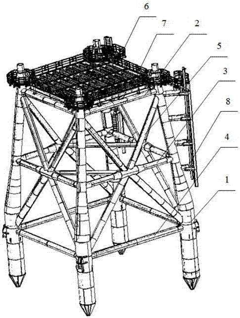 Construction process for lower component of seaborne booster station