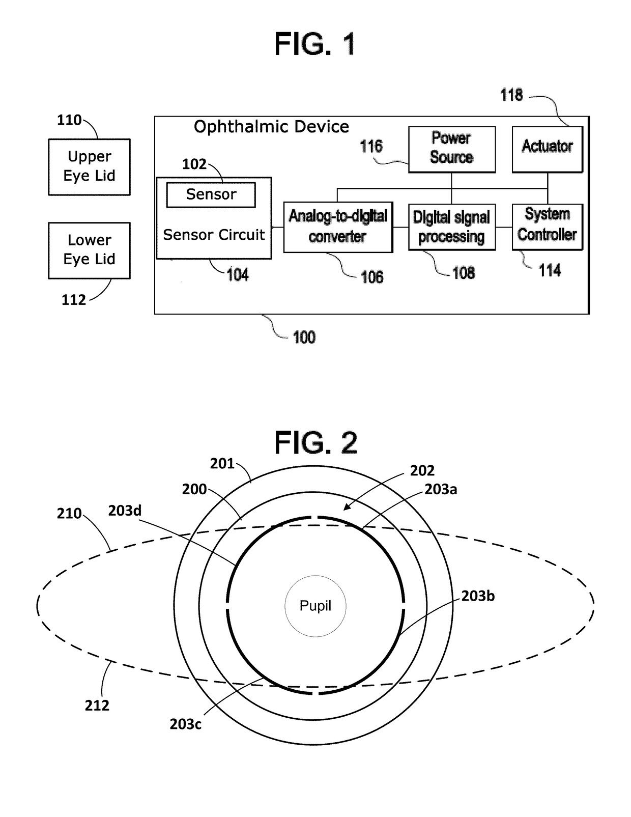 Capacitive sensing circuits and methods for determining eyelid position using the same