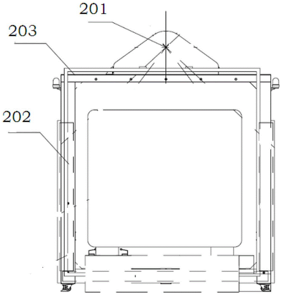 A radiation scanning detection device for small and medium-sized vehicles