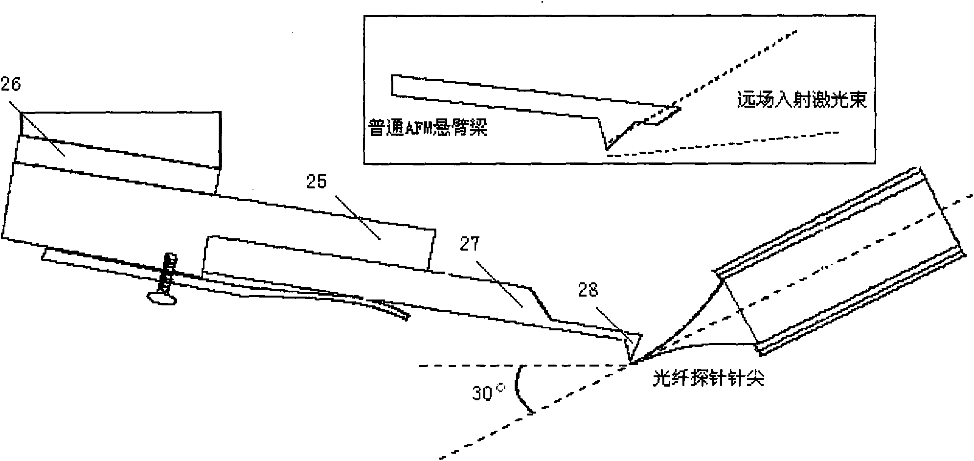 Nano operating device with near-field optical tweezers and AFM probe