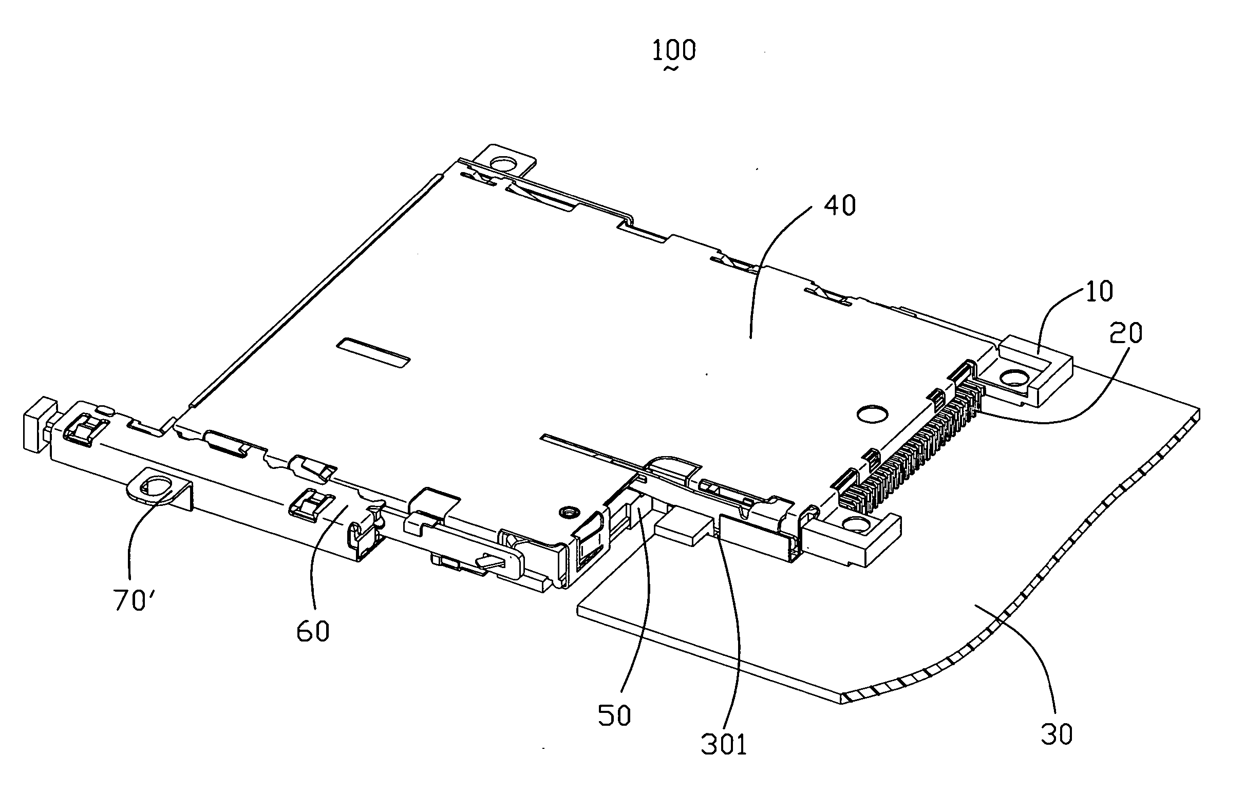 Sinking electrical card connector