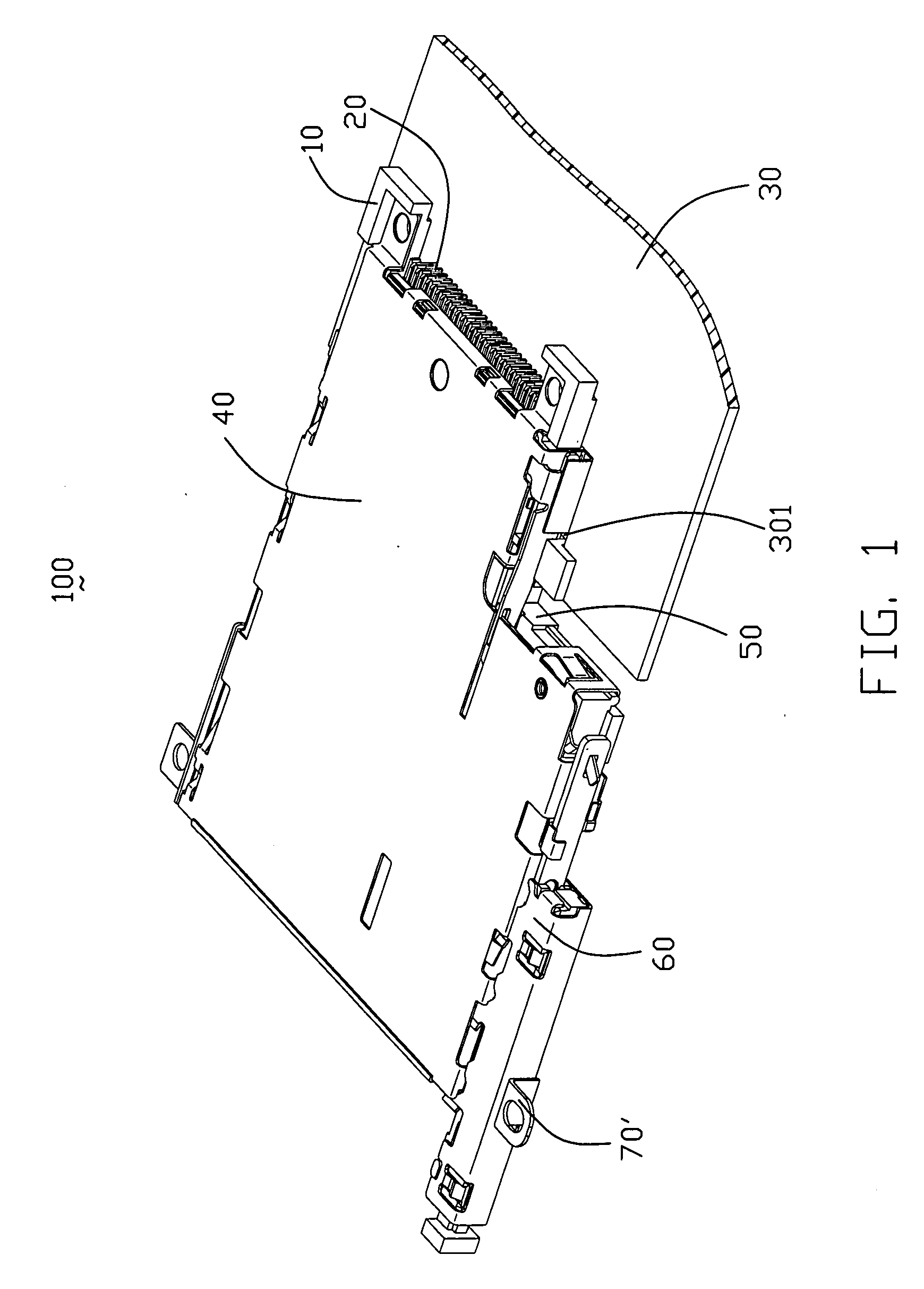 Sinking electrical card connector