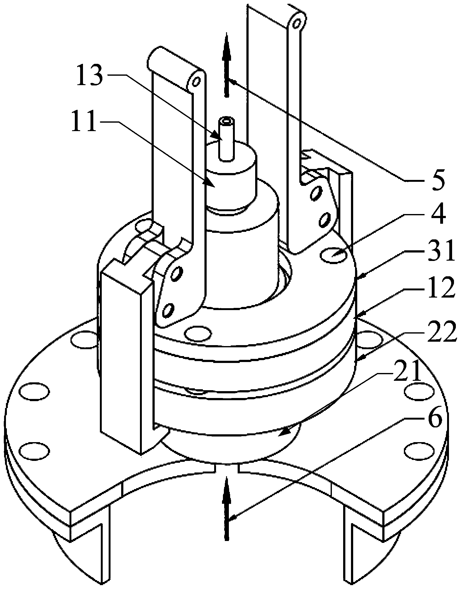 Sulfur hexafluoride (SF6) micro water tester joint fixing device and using method thereof