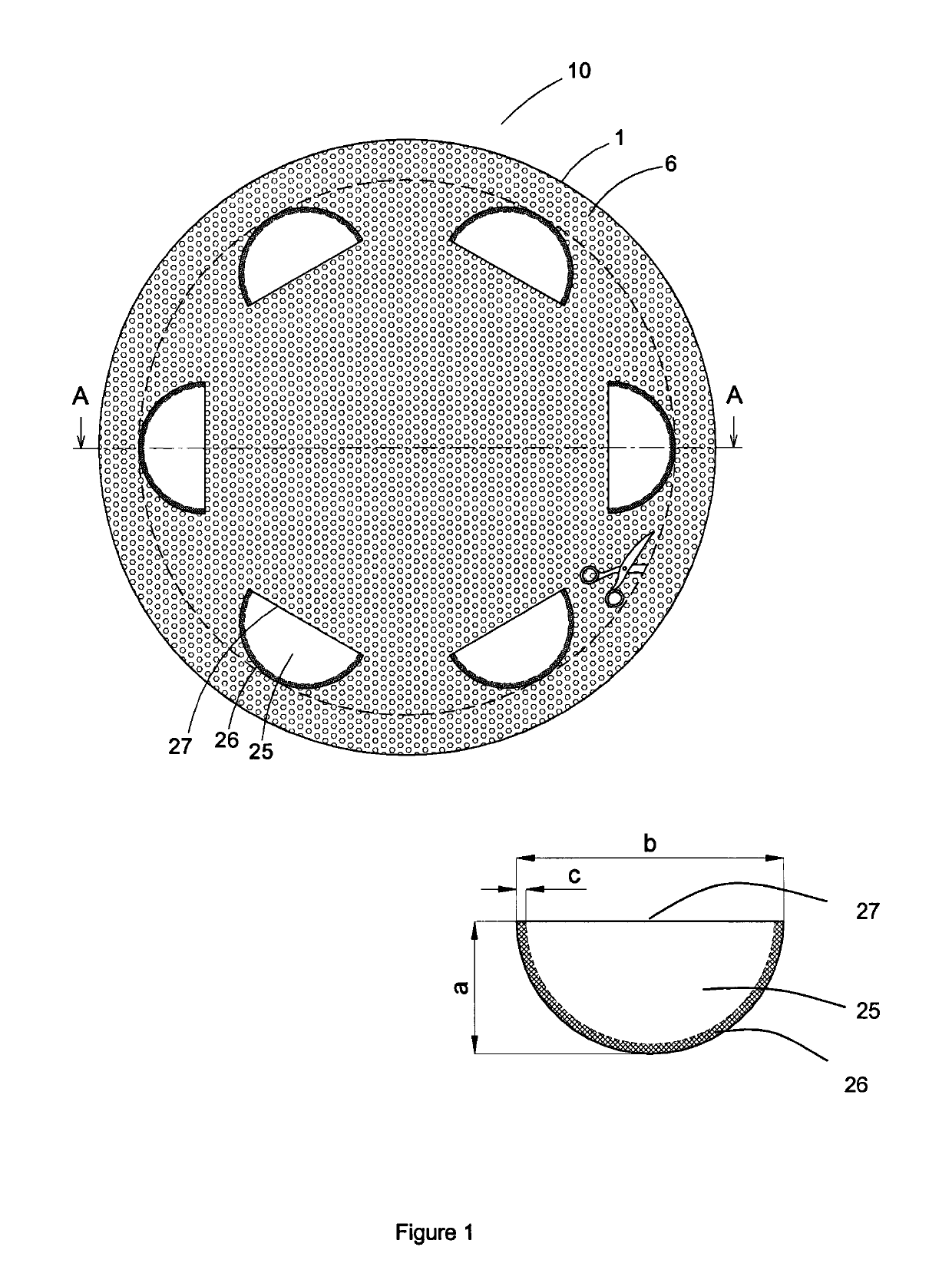 Abdominal wound dressing with application aid