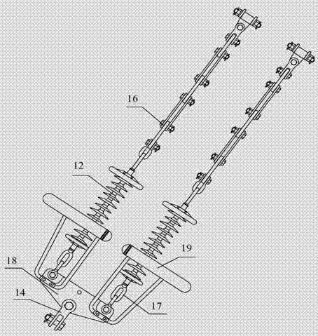 550kN composite insulator duplex double-hanging-point leveling suspension string