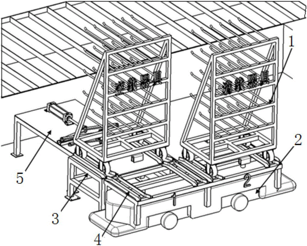 Automatic conveying system and method for car body coating auxiliary tools