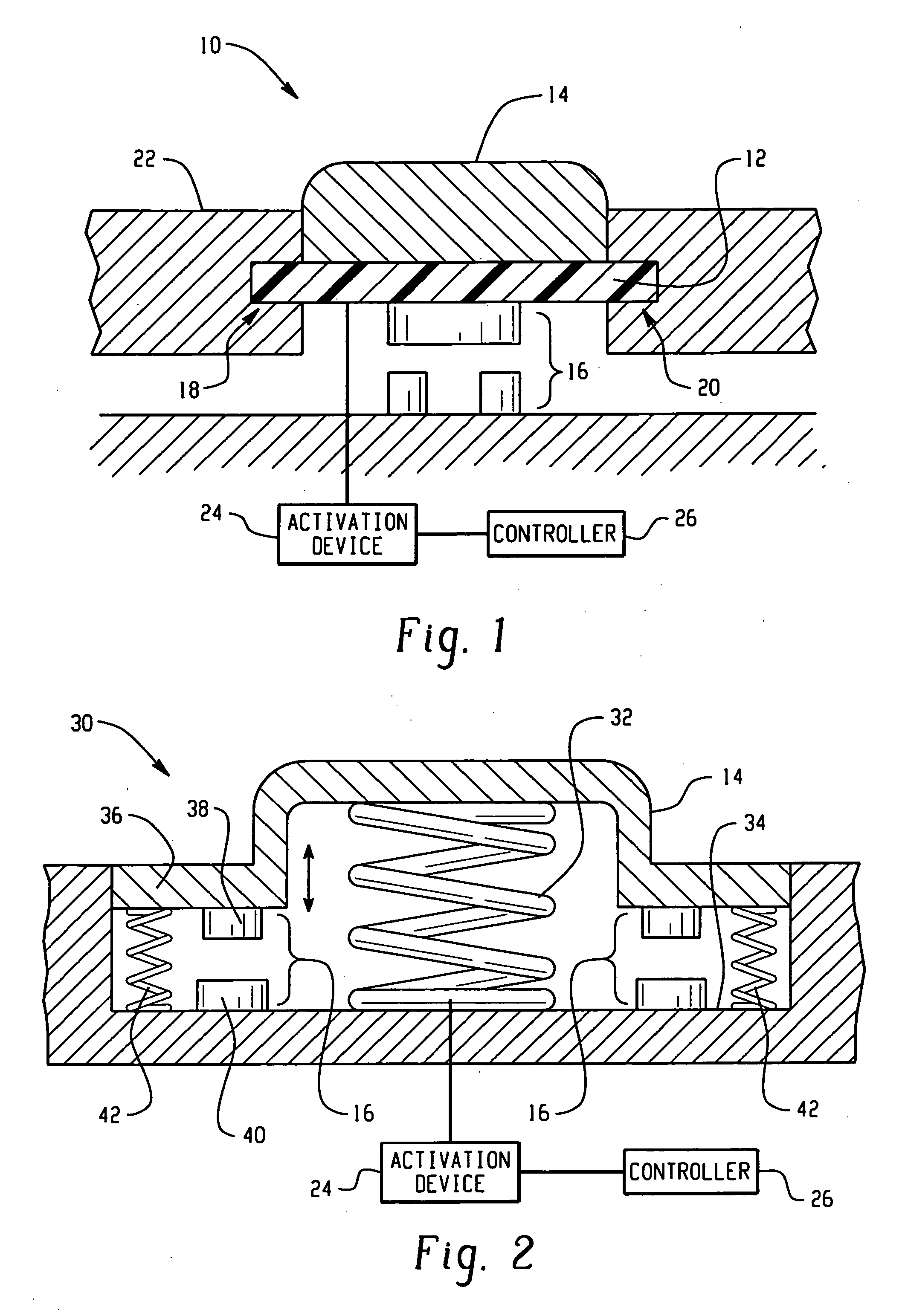 Active material based lockout mechanisms