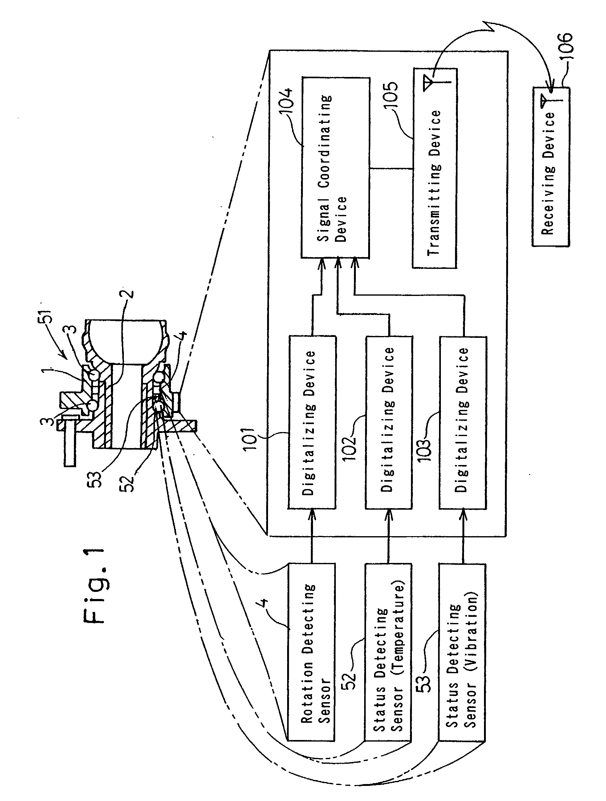 Vehicle mounted bearing assembly