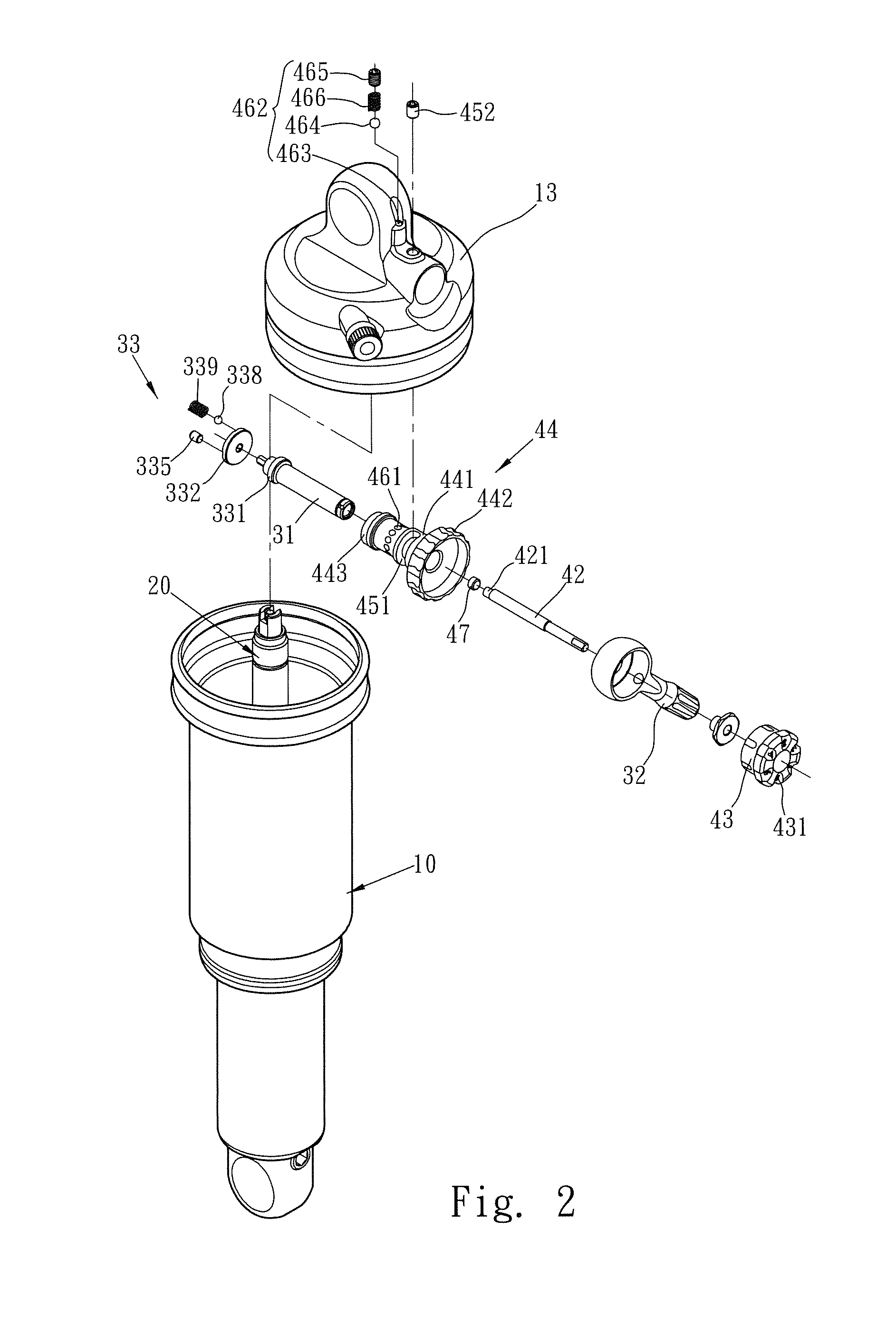 Co-axial adjustable damping assembly