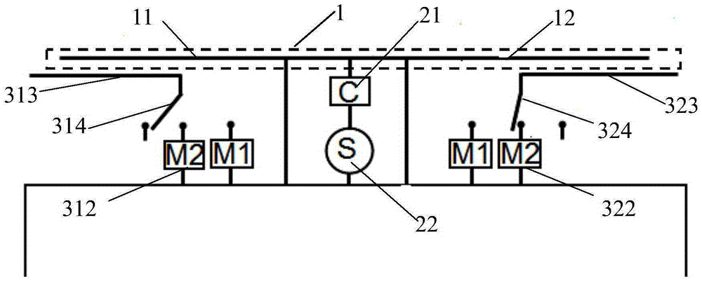 Antenna system, terminal and control method for radio frequency signals