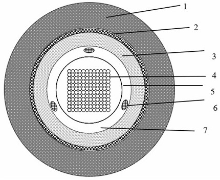 A large-core flexible optical fiber ribbon cable and its sheath processing device