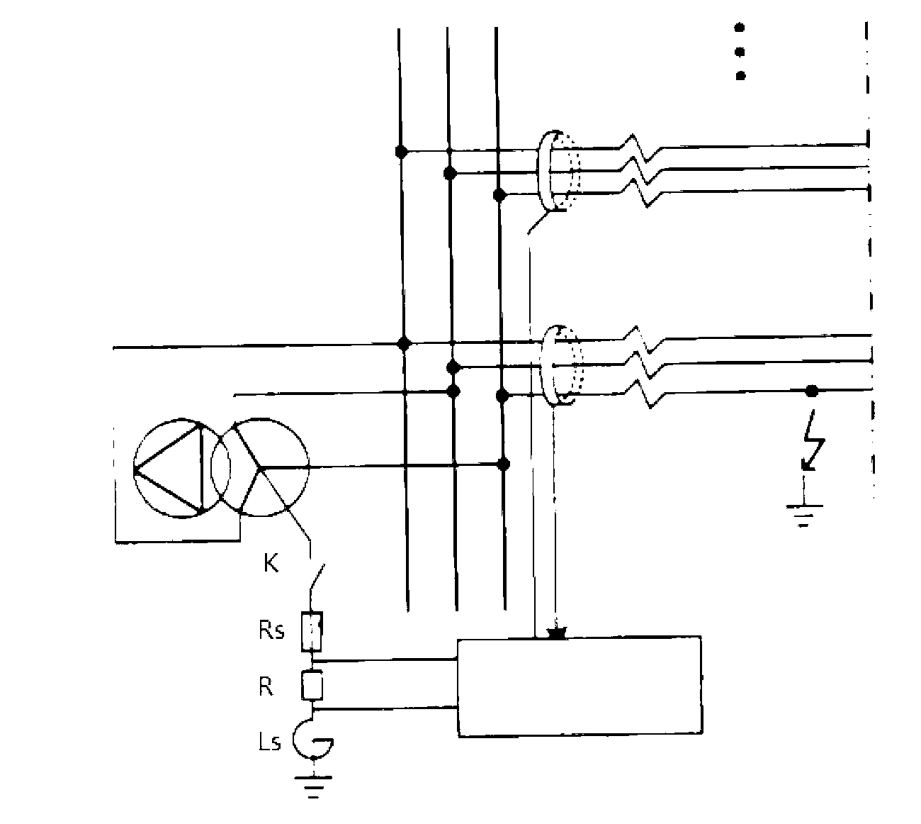 Low-current system single-phase earth fault line selection control circuit