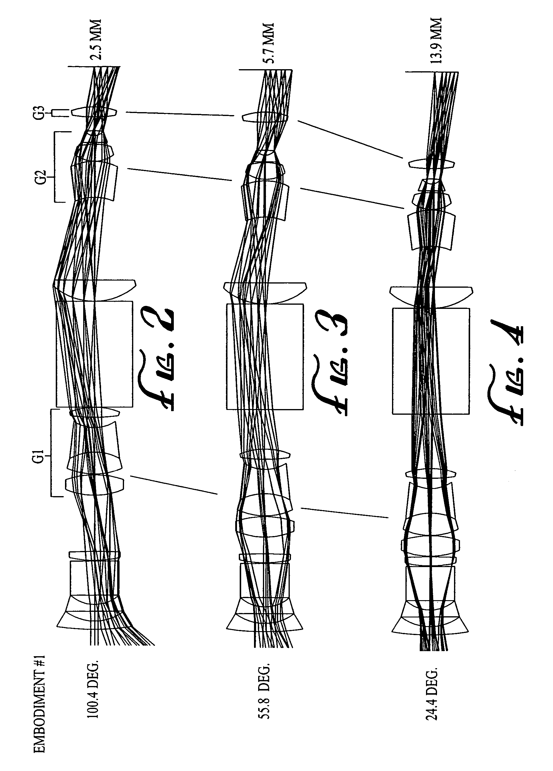 Wide-range, wide-angle compound zoom with simplified zooming structure