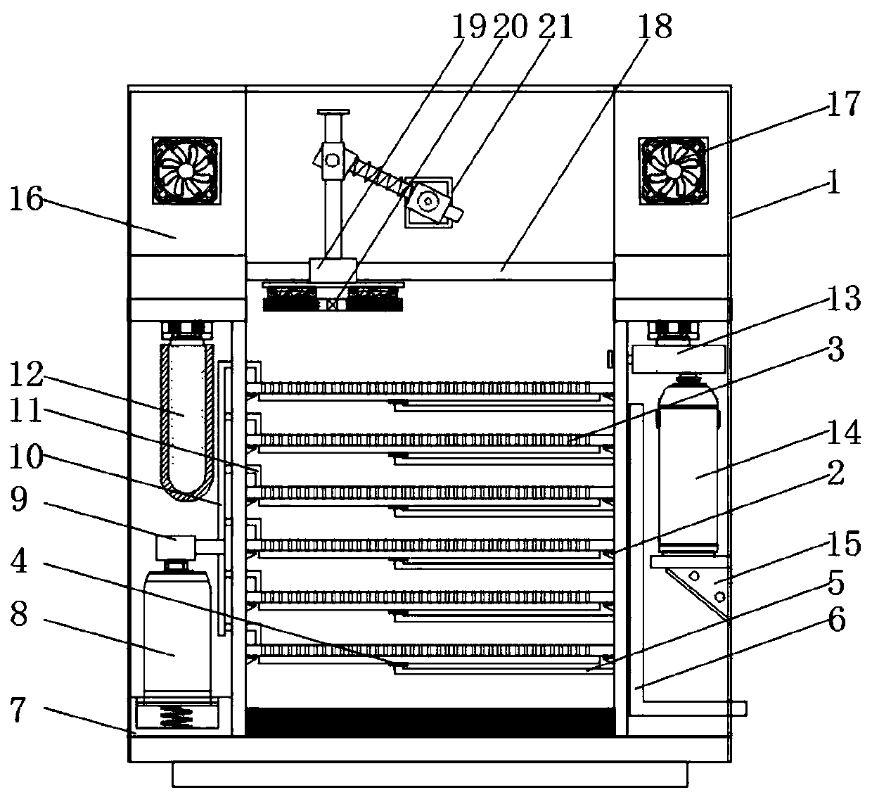 Tissue inspection and disinfection treatment device