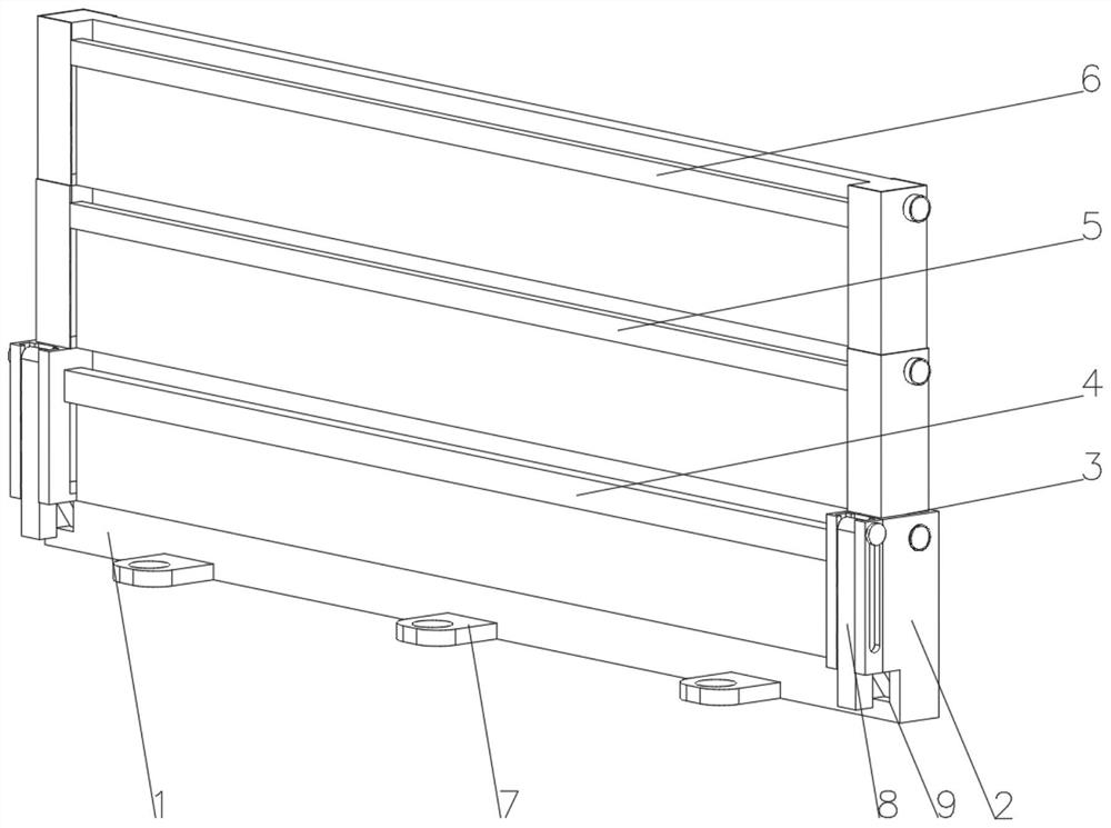 Retractable windproof anti-falling building fence based on spring buckles