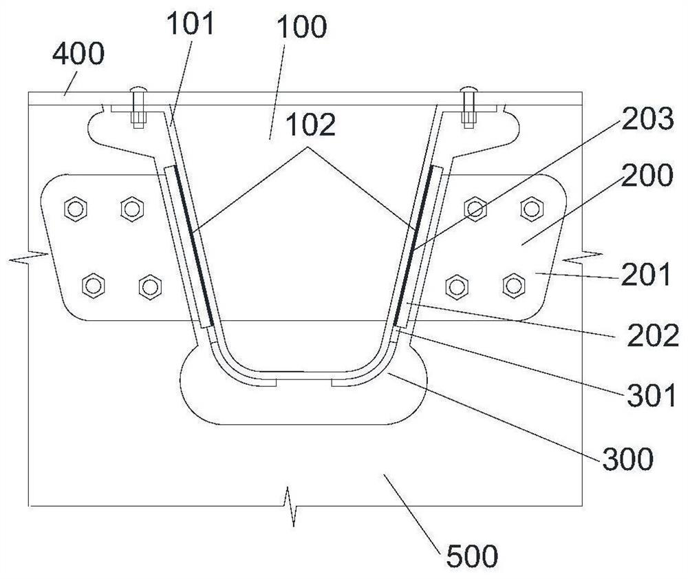 Replaceable anti-fatigue orthotropic plate structure and replacement method