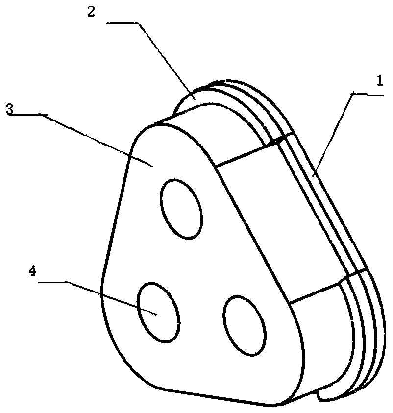 Externally-wrapped friction block for high-speed train brake