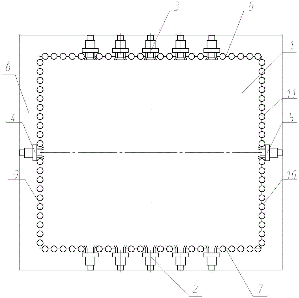 A boiler opposing combustion structure