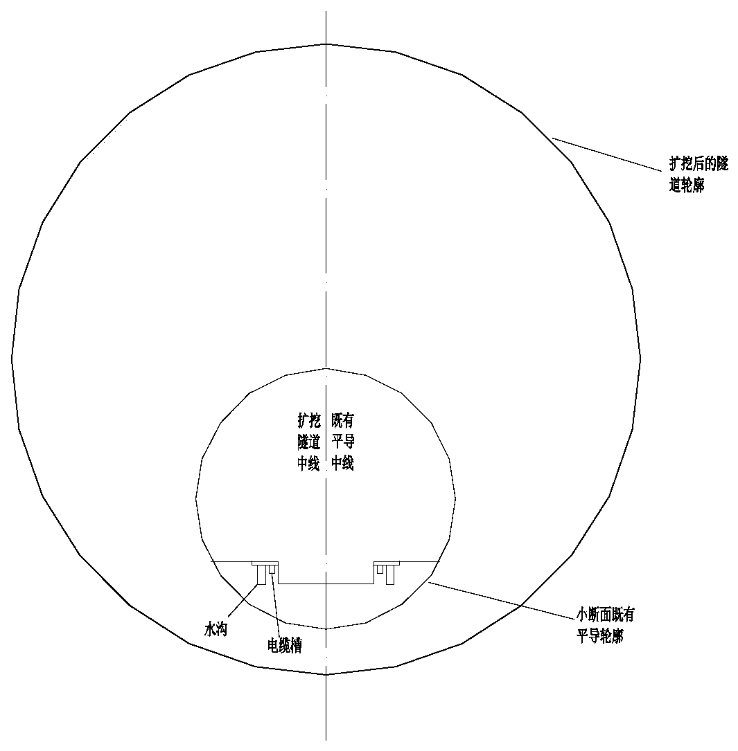 Auxiliary grouting platform and construction method for crossing large karst caves during excavation of existing tunnels