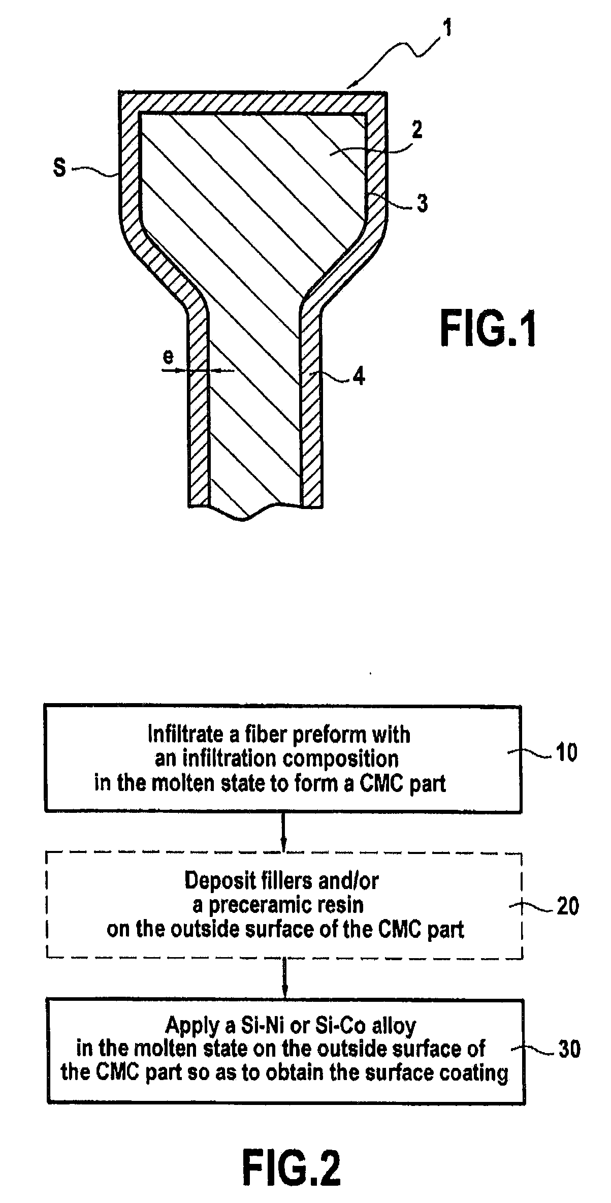 Part coated with a surface coating and associated methods