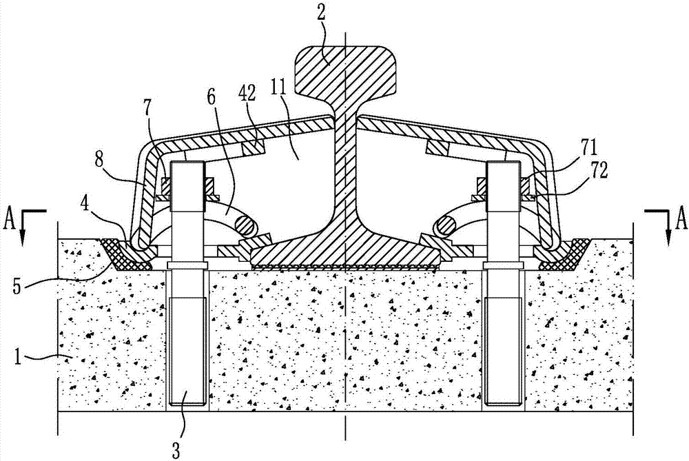 Self-protection track buckle