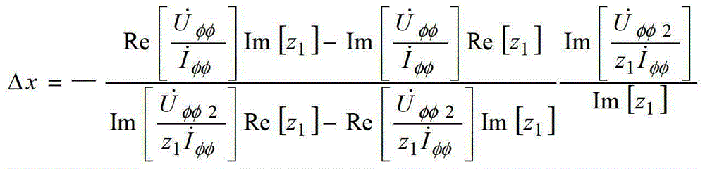 Using the characteristics of the imaginary part of the voltage drop to realize the single-end distance measurement method of the phase-to-phase fault of the line