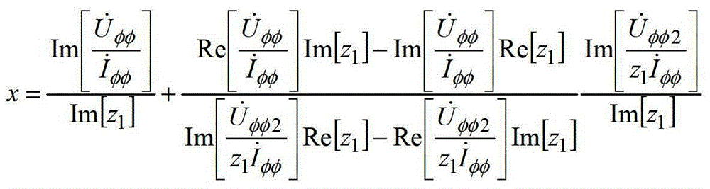 Using the characteristics of the imaginary part of the voltage drop to realize the single-end distance measurement method of the phase-to-phase fault of the line