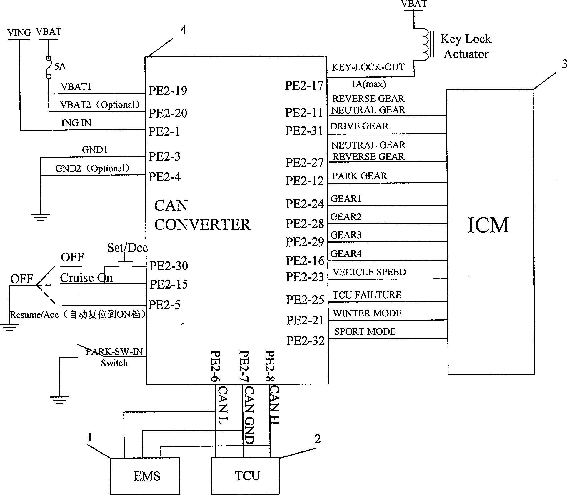 CAN bus conversion module