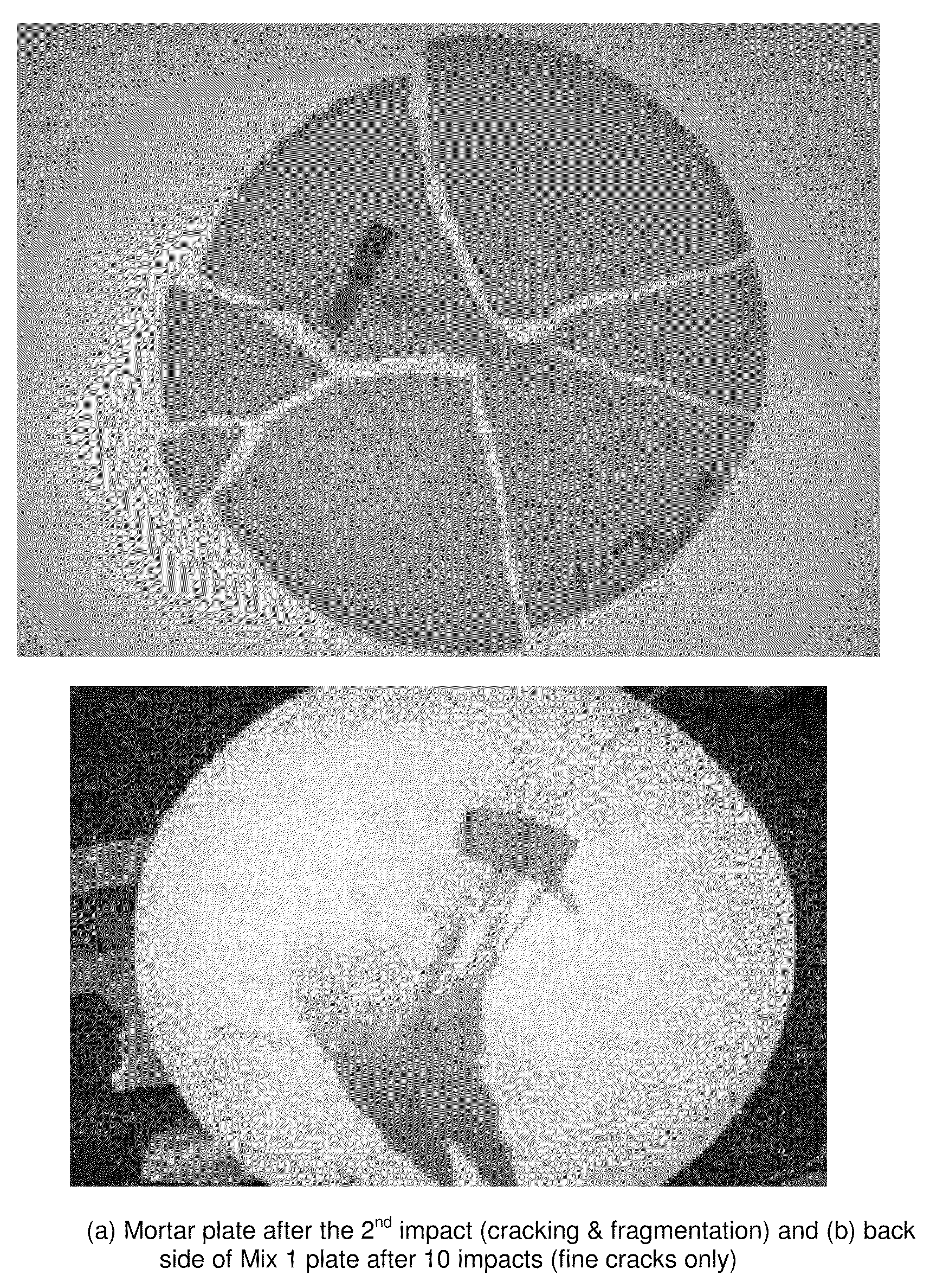 Impact resistant strain hardening brittle matrix composite for protective structures