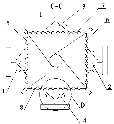 Closing-to-wall air system for preventing high temperature corrosion of water wall of four-corner tangential firing boiler, and working method thereof