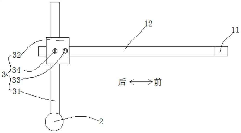 Positioning piece of frame used for traction