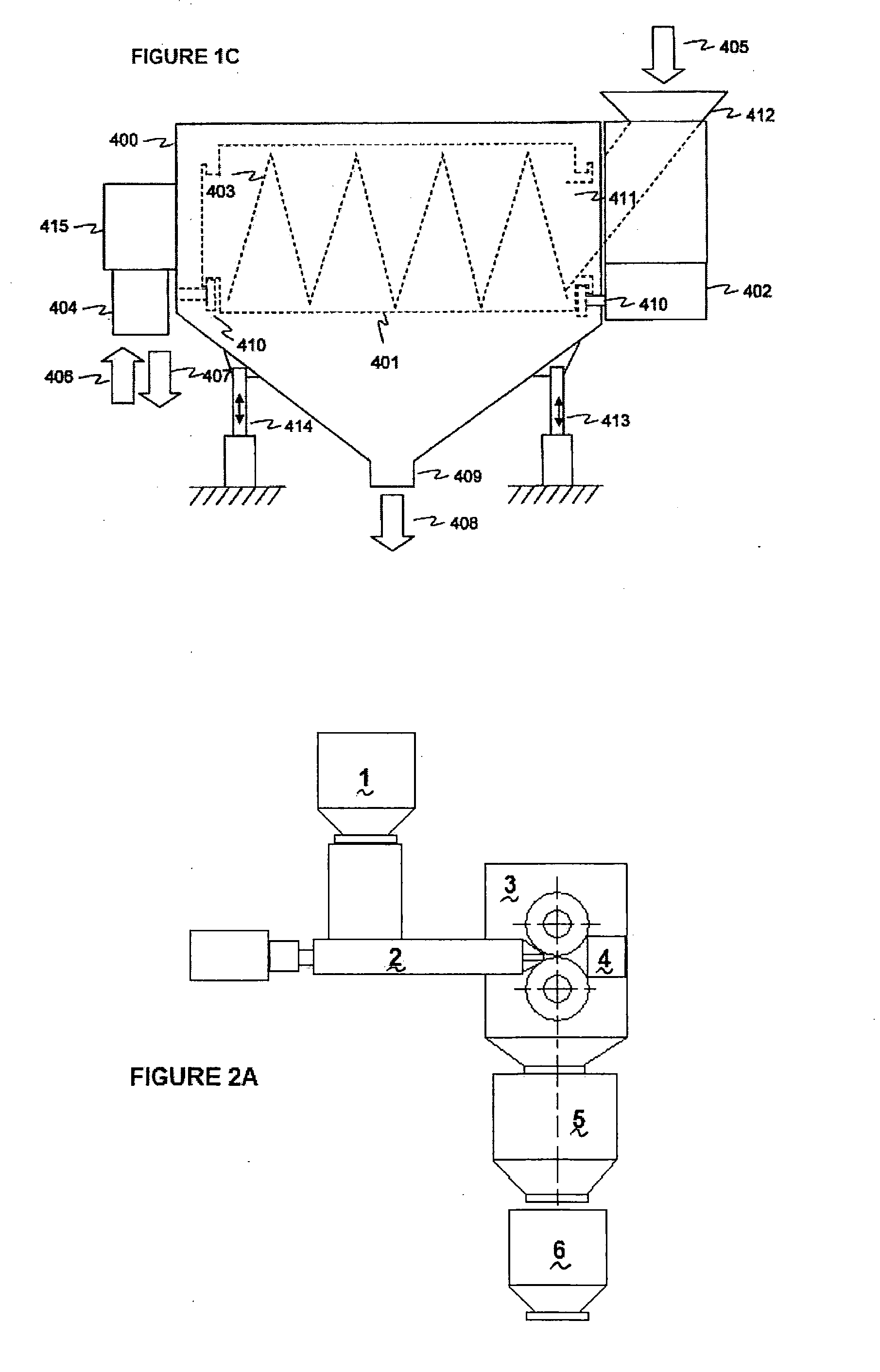 Dry granulation in a gas stream