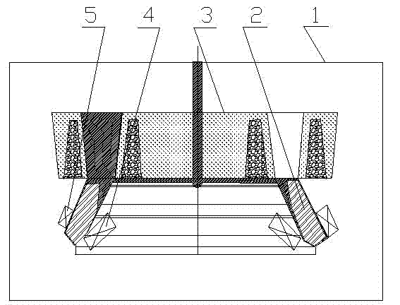 Casting mold of conical sand maker rolling mortar wall and casting process