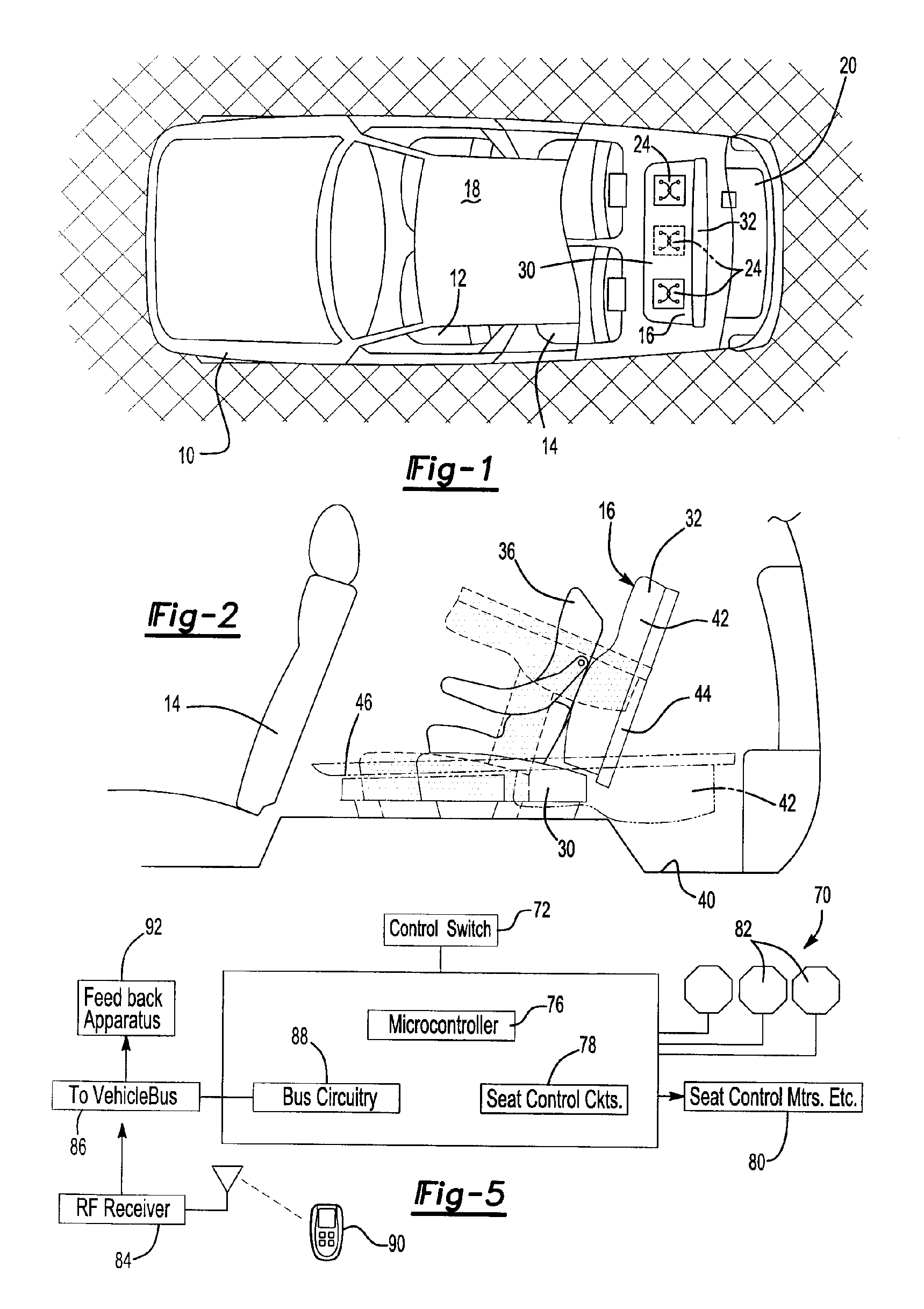 Seat folding apparatus with a passive radio frequency link and foreign object detection system