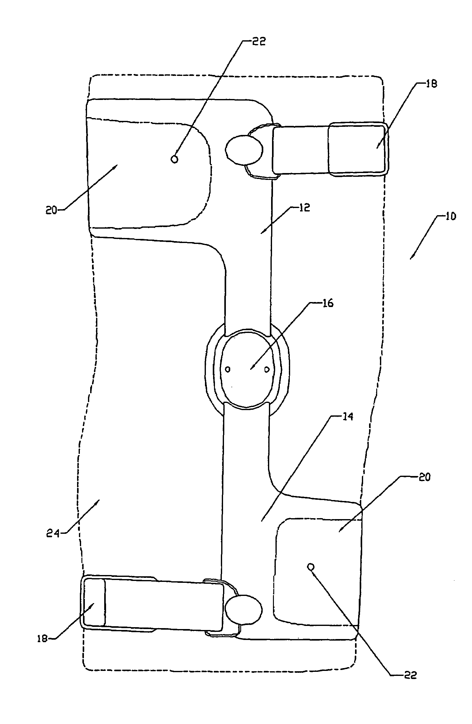 Orthopedic brace having a vacuum chamber and associated methods