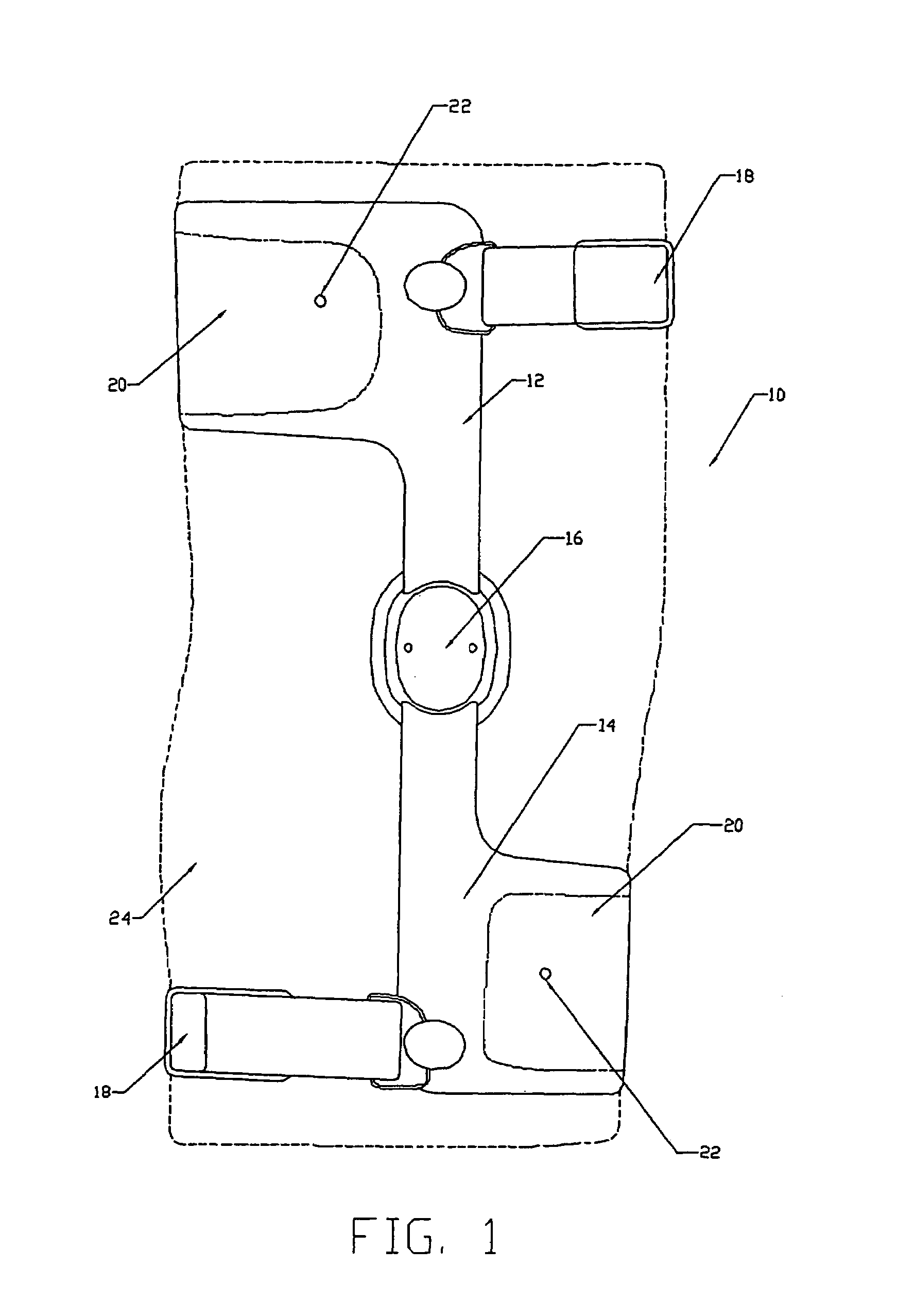 Orthopedic brace having a vacuum chamber and associated methods