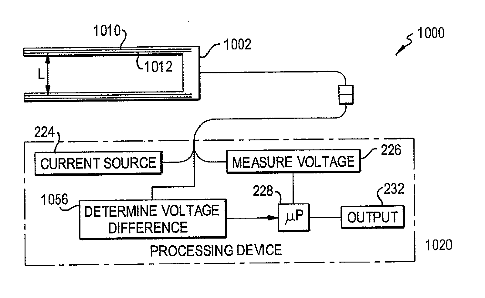 Peripheral impedance plethysmography electrode and system with detection of electrode spacing