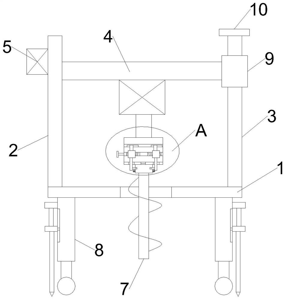 Ecological restoration device for acid soil in mining area