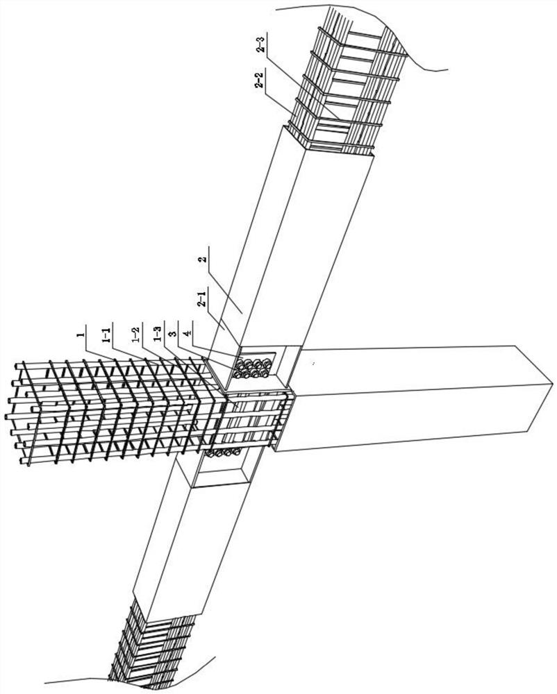 Assembly type prefabricated beam and column connecting joint and construction method