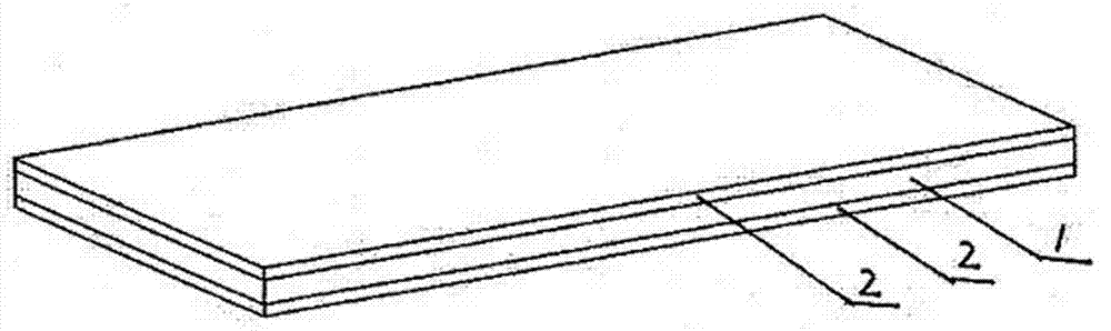 Plastic-wood composite panel for packaging steel coils and preparation method thereof