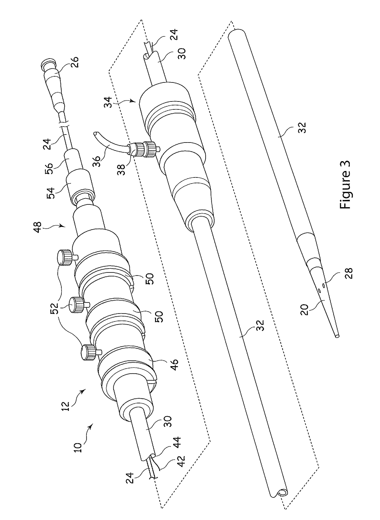 Introducer for deploying a stent graft in a curved lumen and stent graft therefor