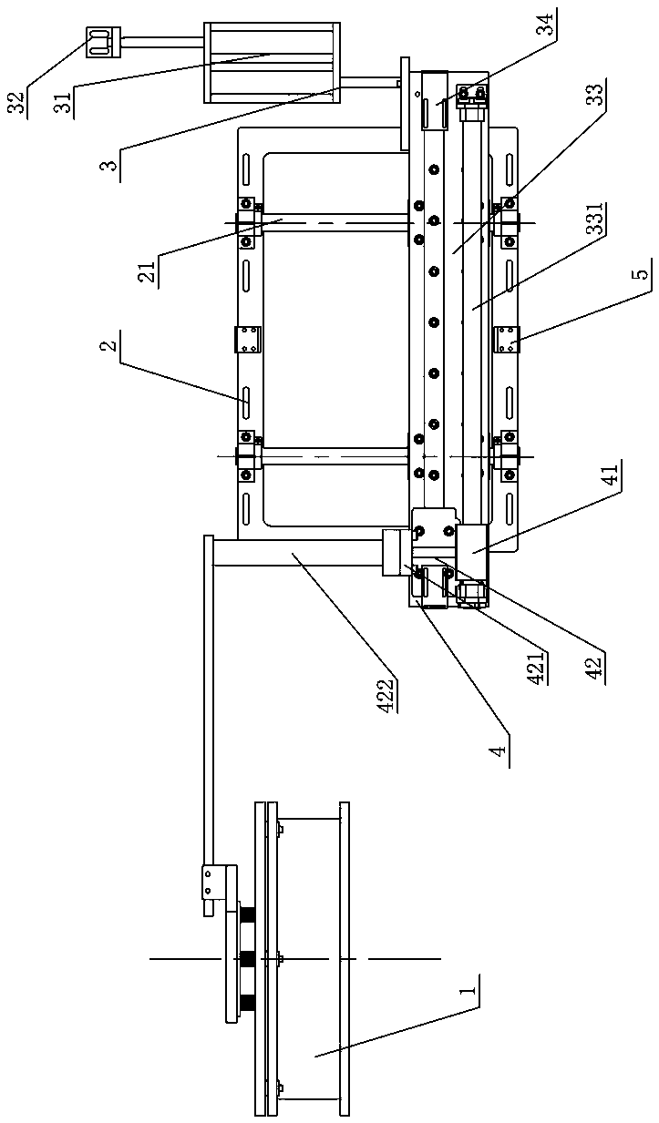 Furnace door device of diffusion furnace