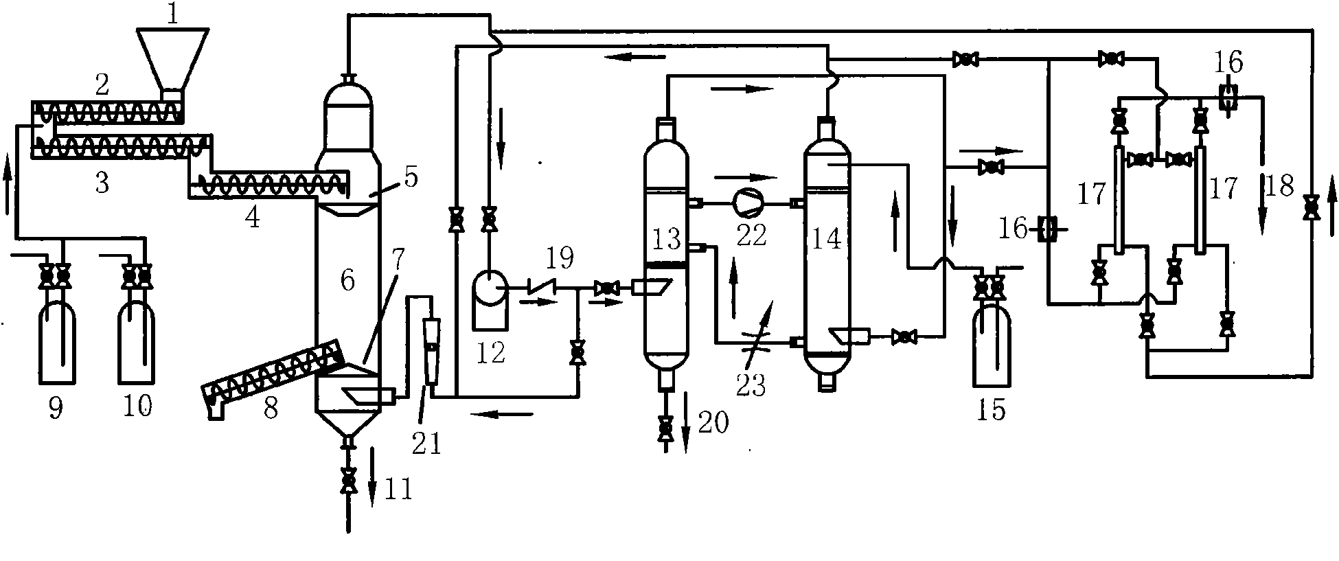 Method and equipment for continuous solid-state fermentation and gas-stripping heat-pump coupling separation of product